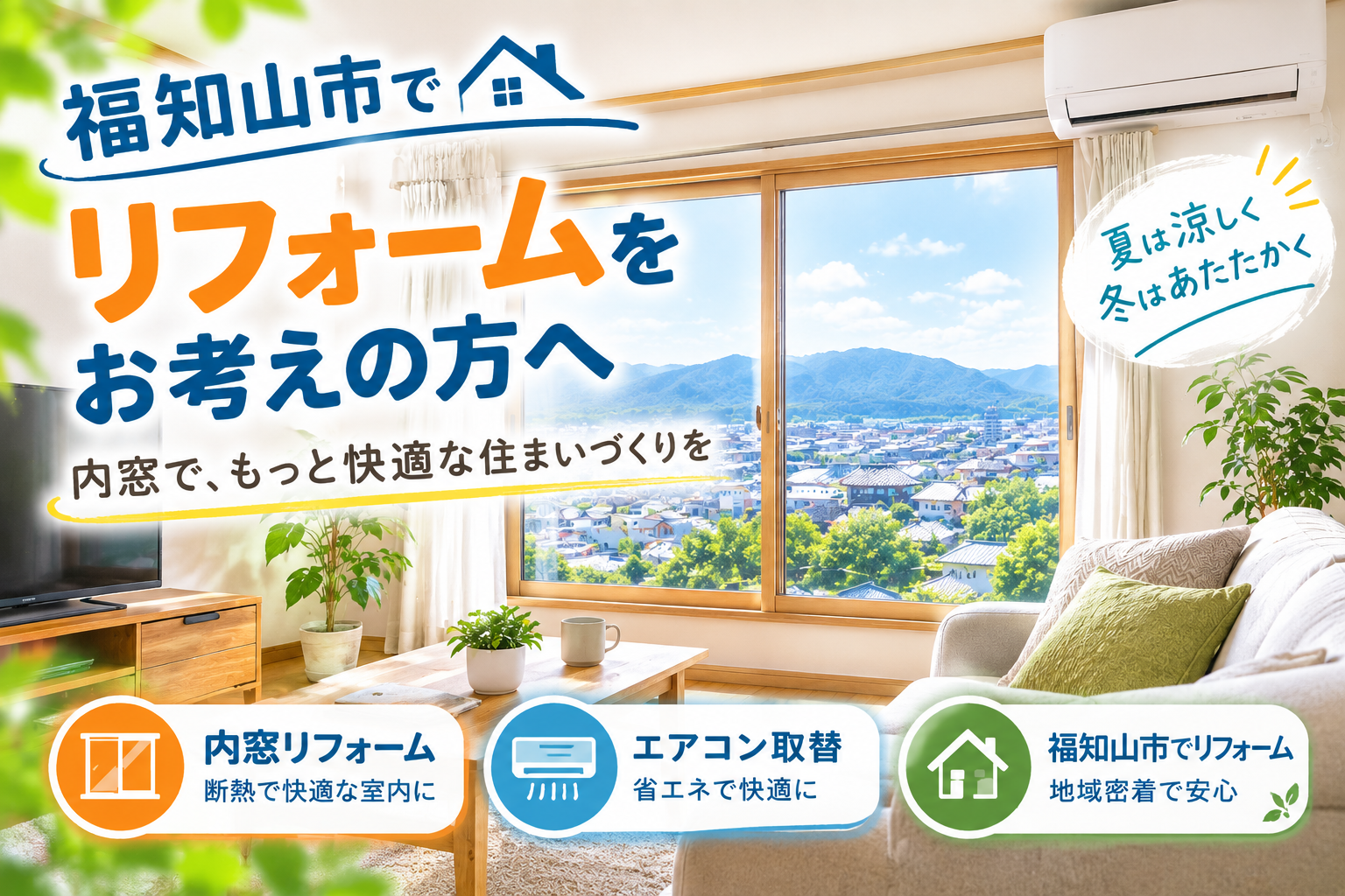 福知山市でリフォームをお考えの方へ｜内窓で快適な住まいづくり